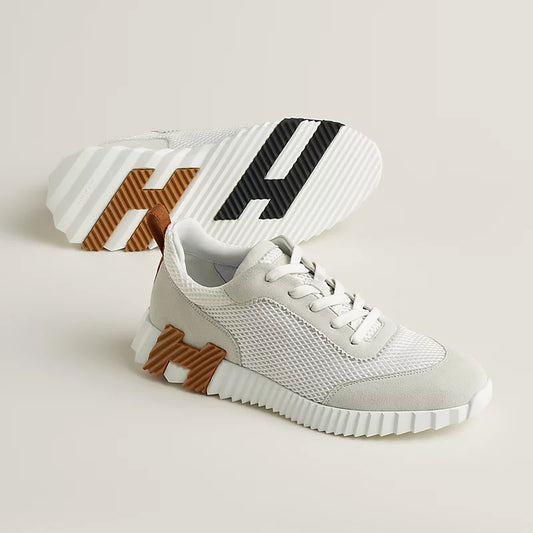 Hermès Bouncing blanc/maron/noir
